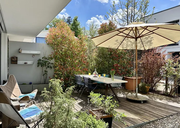 Tatil Evi Snug 7 - Design House In Starnberg, Terrace, Lake, Munich South Starnberg